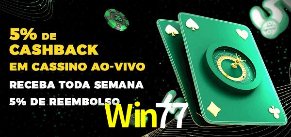 Promoções do cassino ao Vivo Win77